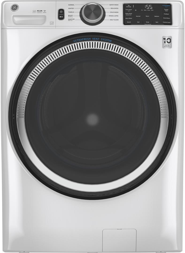 GE GFW550S 28" Wide 4.8 Cu Ft. Front Loading Washing Machines Washer - White - image 1 of 4