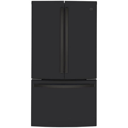 GE - 23.1 Cu. Ft. French Door Counter-Depth Refrigerator - Black slate