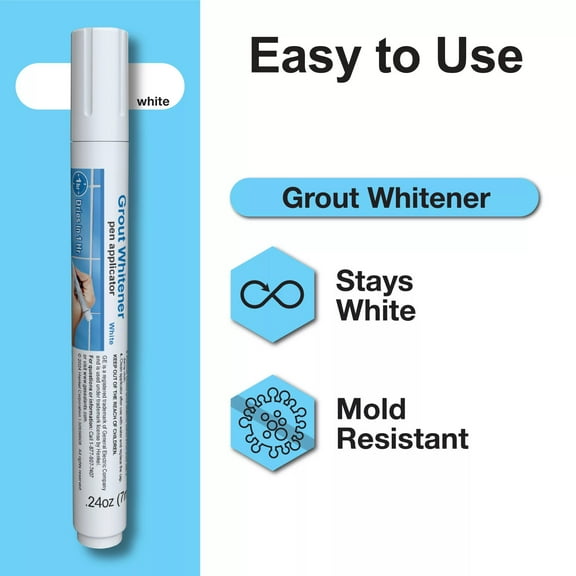 GE Grout Whitener, Pack of 1, White 1  Pen