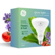 GE Grow LED Light Bulb, BR30 Flood Light for Fruits and Flowers, E26 Medium Base, 1pk