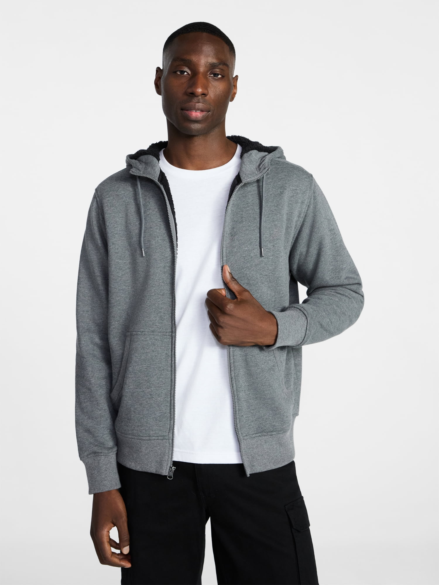 George Men's High Pile Fleece Hoodie, Sizes S-3XL