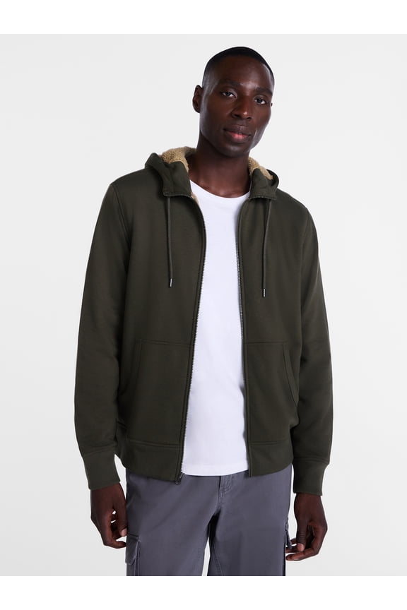 Men's and Big Men's High Pile Fleece Hoodie, Sizes S-3XL