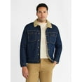 thumbnail image 1 of George Men's and Big Men's High Pile Denim Trucker Jacket, Size S-3XL, 1 of 6
