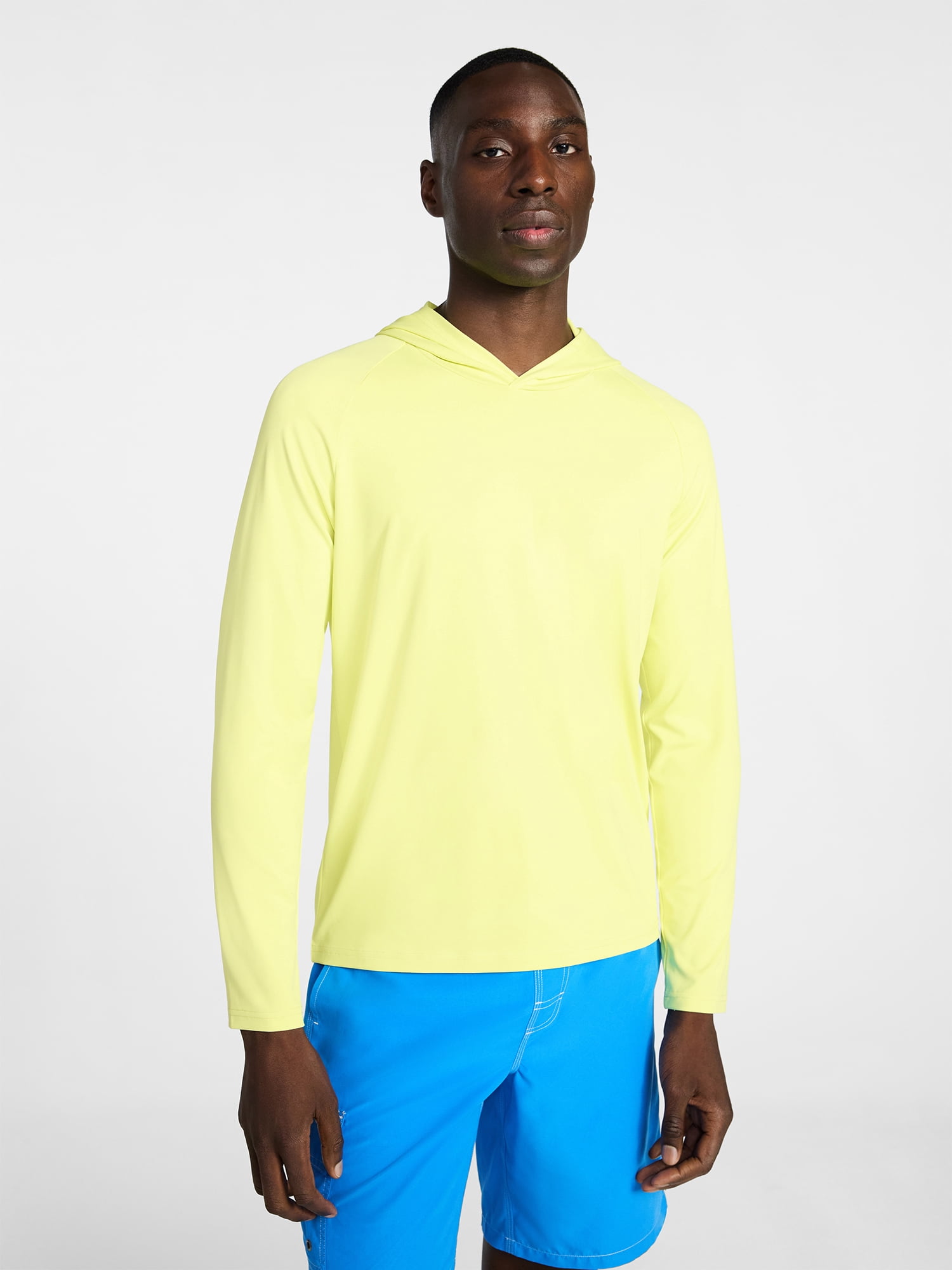 George Men's and Big Men's Hooded Sun Shirt with Long Sleeves, UPF 50+, Sizes S-3XL