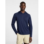George Men's and Big Men's Hooded Sun Shirt with Long Sleeves, UPF 50+, Sizes S-3XL