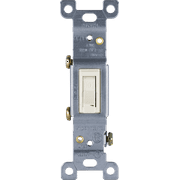 GE Heavy-Duty Grounding Toggle Switch, Light Almond, 15A, 0W, 42479