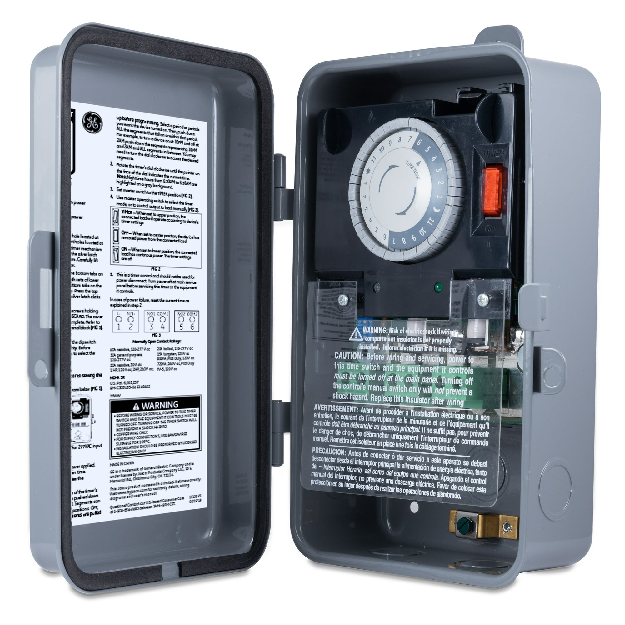 GE Heavy-Duty Mechanical Box Timer Switch, 46536 - Walmart.com