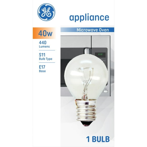 GE Incandescent Light Bulb, 40 watts, Soft White, S11 Appliance Bulb, E17 Base, 1pk