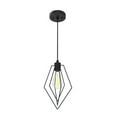 thumbnail image 1 of GE Industrial Diamond Pendant Light Fixture, Matte Black, 72-inches, 1 of 8