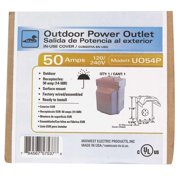 GE Industrial Systems 31968 50A 240V Single Silver RV Power Outlet