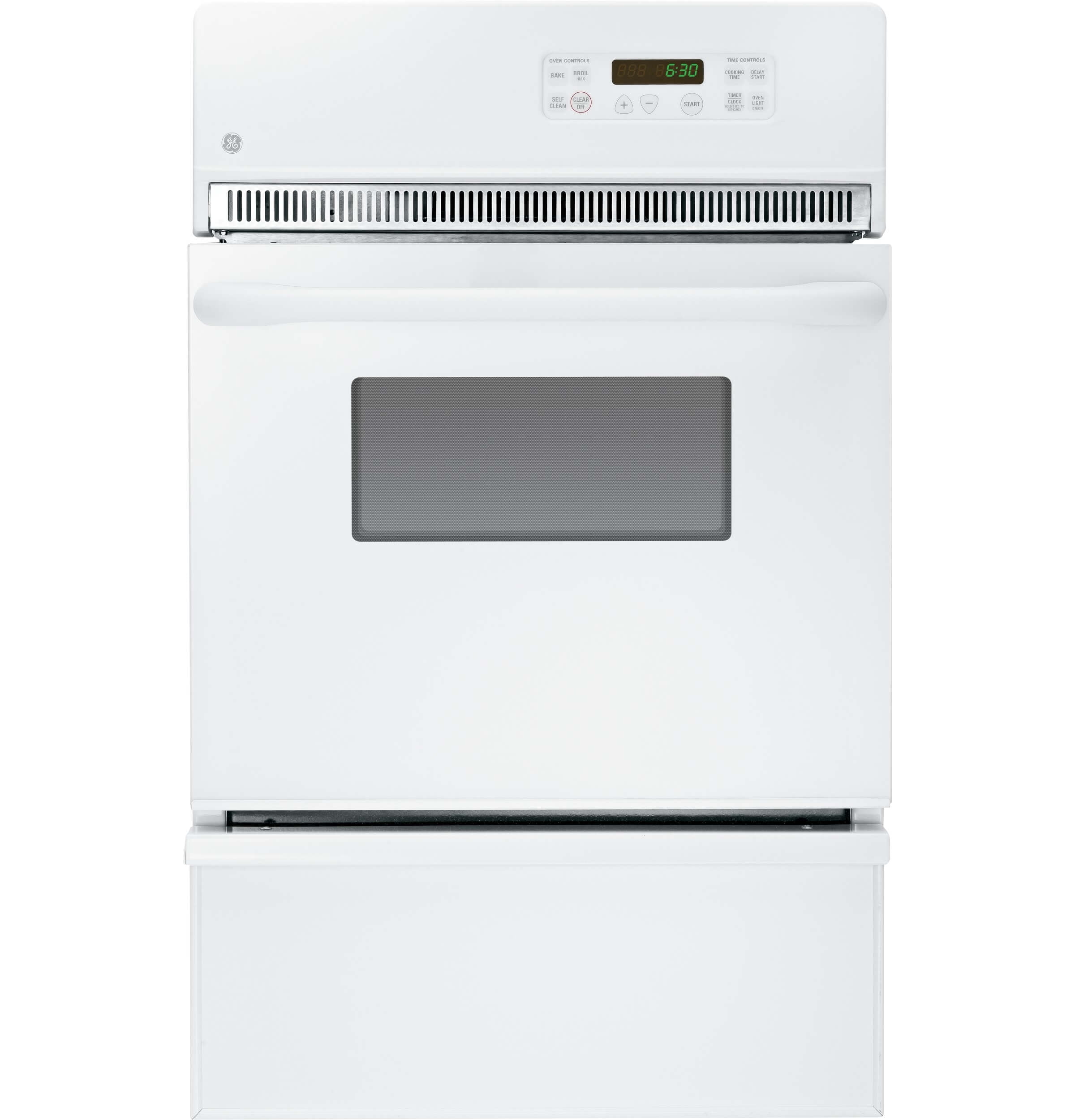 GE JGRP20WEJWW - Oven - built-in - niche - width: 22 in - depth: 23 in - height: 38 in - with self-cleaning - white on white