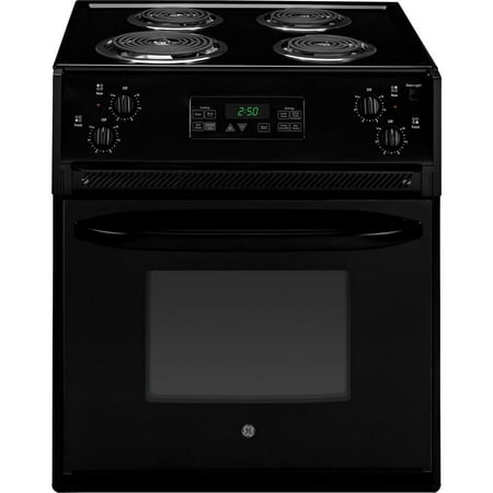 GE - 3.0 Cu. Ft. Self-Cleaning Drop-In Electric Range - Black