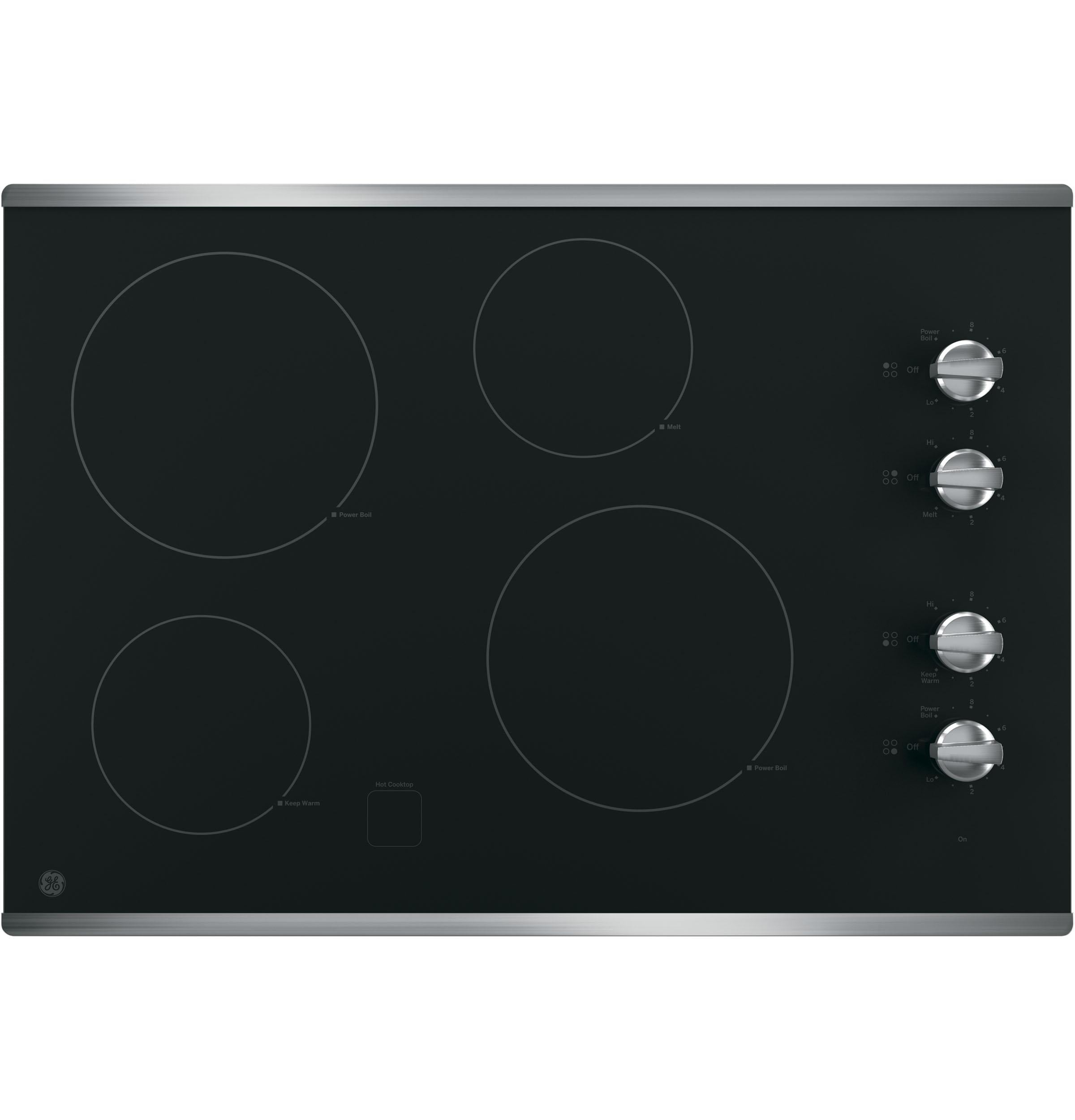GE JP3030SJSS 30 inch Stainless 4 Burner Electric Cooktop
