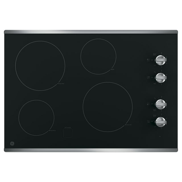 GE JP3030SJSS 30 inch Stainless 4 Burner Electric Cooktop