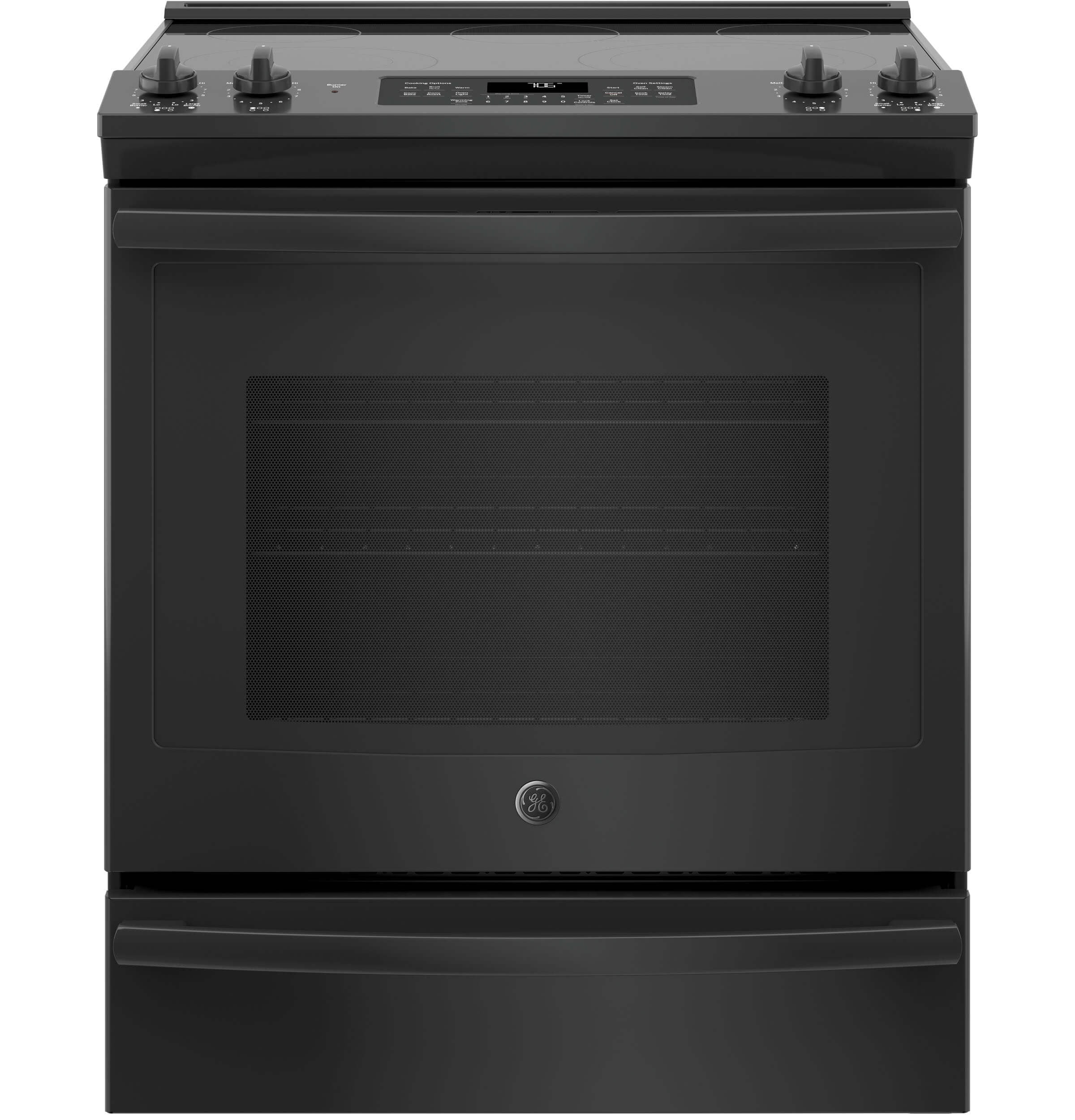 GE JS760DLBB 5.3 Cu. Ft. Black SlideIn Electric Convection Range