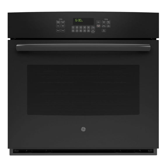 GE JT5000DFBB 30 inch Black Single Convection Wall Oven