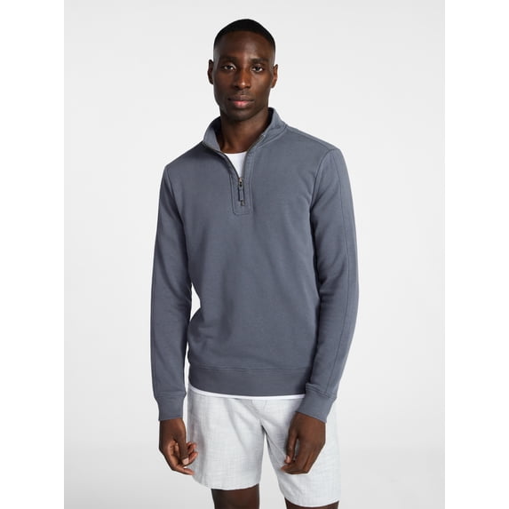 George Men's Washed Terry Quarter Zip Sweater, Sizes S-3XL