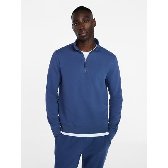 George Men's Washed Terry Quarter Zip Sweater, Sizes S-3XL