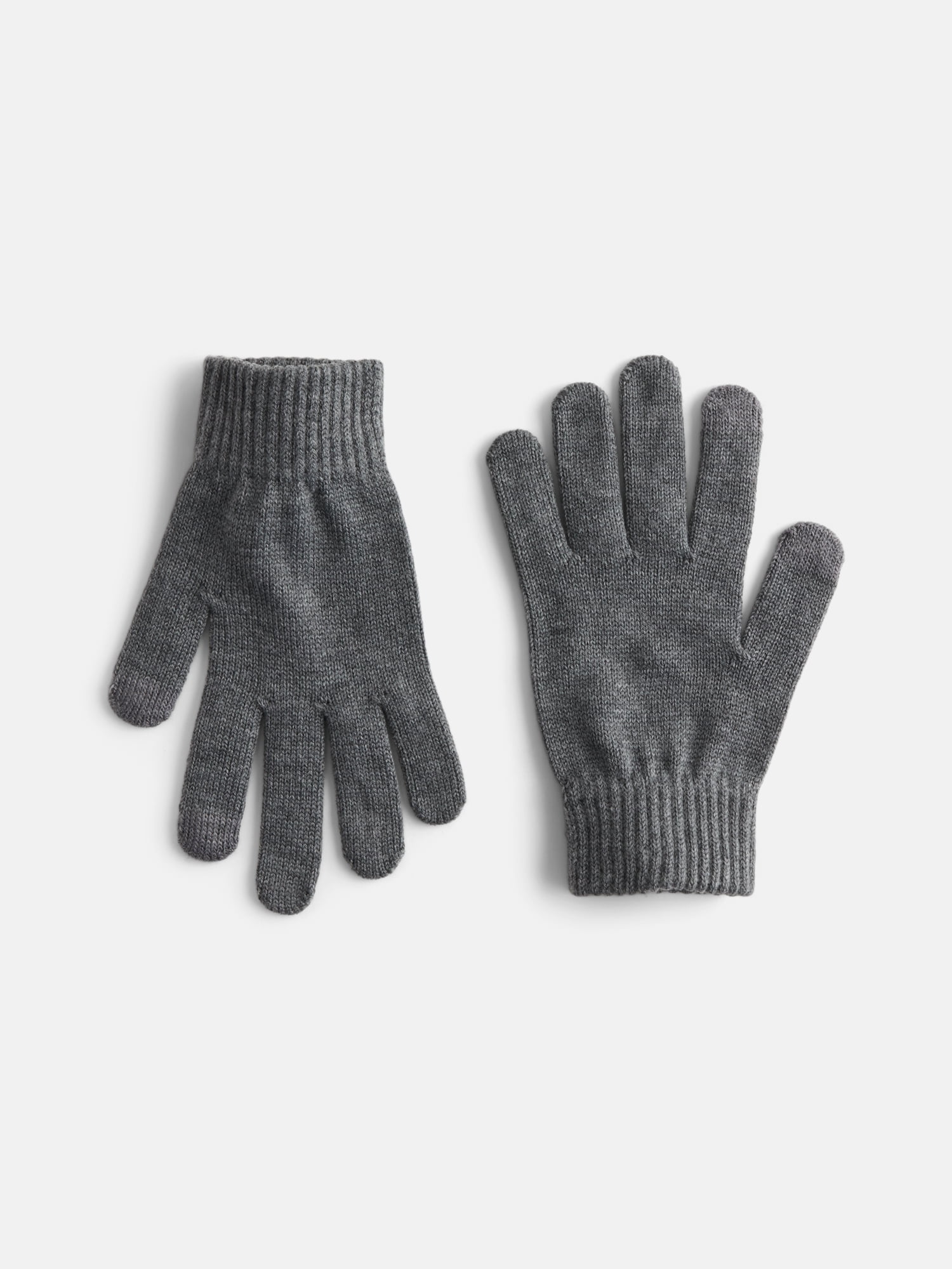George Men's Stretch Knit Touch Tech Gloves, Grey
