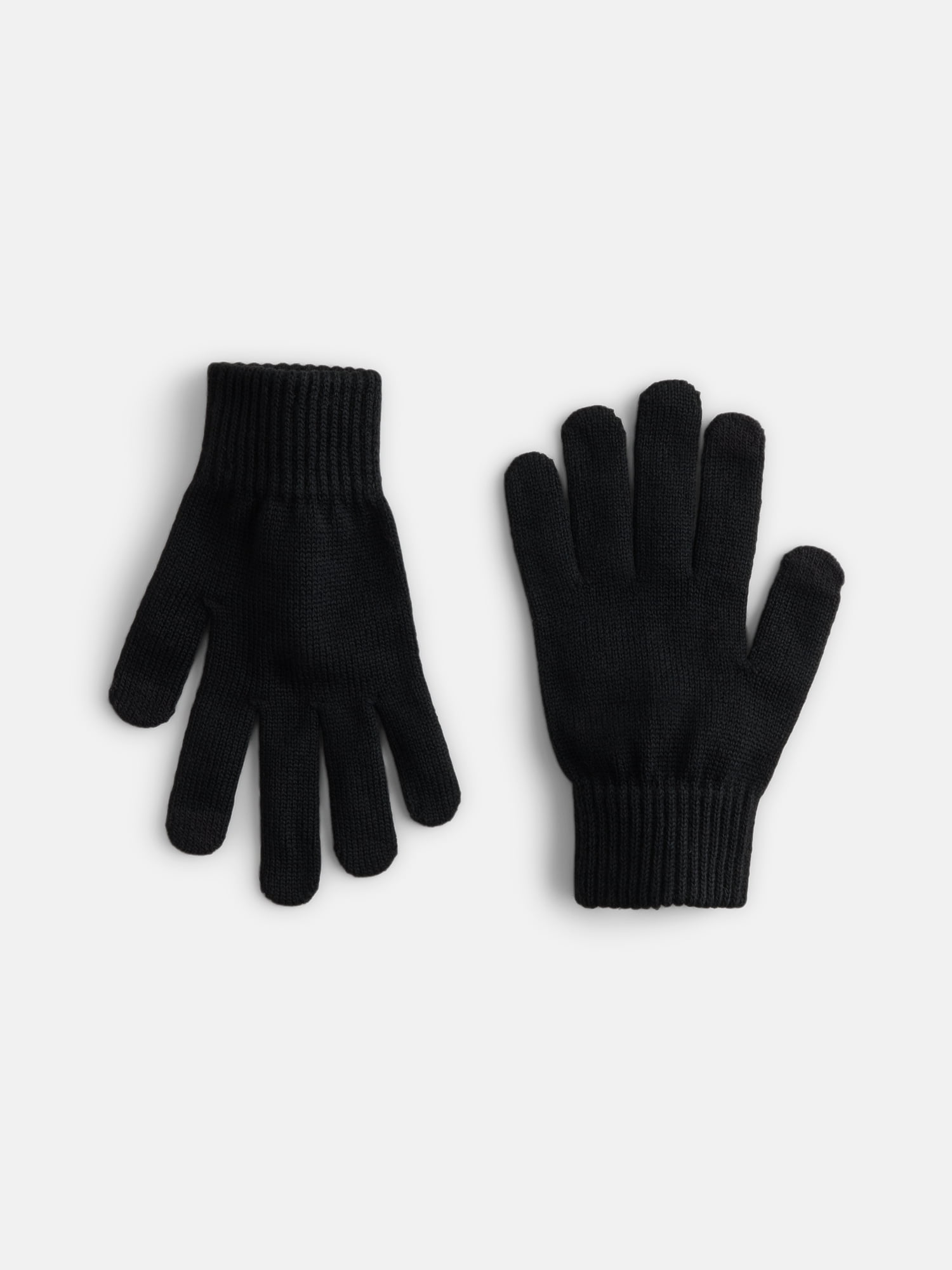 George Men's Stretch Knit Touch Tech Gloves, Black
