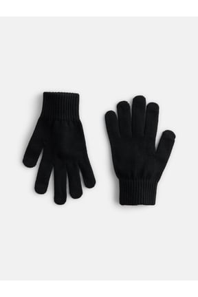 Men's Stretch Knit Touch Tech Gloves, Black