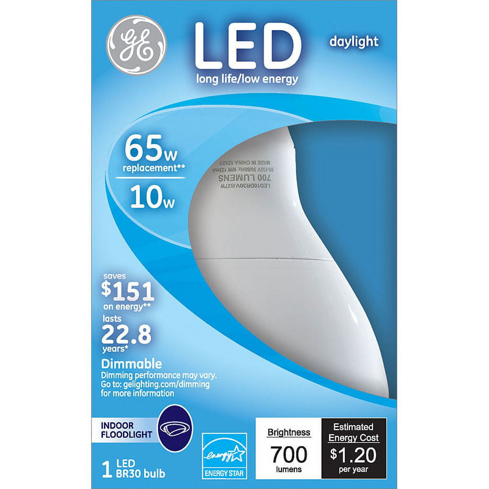 GE LED 10W Daylight Indoor Flood 4-Way Bulb