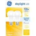 thumbnail image 1 of GE Basic LED 100 Watt Replacement, Daylight, A19 General Purpose Bulbs (2 Pack), 1 of 6