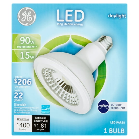 GE LED 15W 1400 Lumens Daylight PAR38 Bulb
