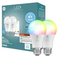 thumbnail image 1 of GE LED+ Color-Changing LED Light Bulbs, 60 Watt, A19 Bulbs, Medium Base, 2pk, 1 of 9