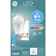 GE LED+ Color Changing LED Light Bulbs, 9.5 Watt, A19 Bulbs, Medium Base