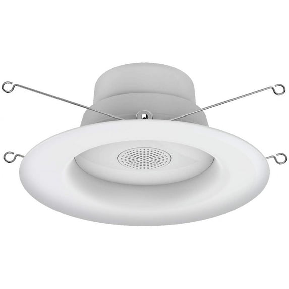 GE LED+ Flood Light with Bluetooth Speaker, 65-Watt Replacement, Soft White, 1-pack