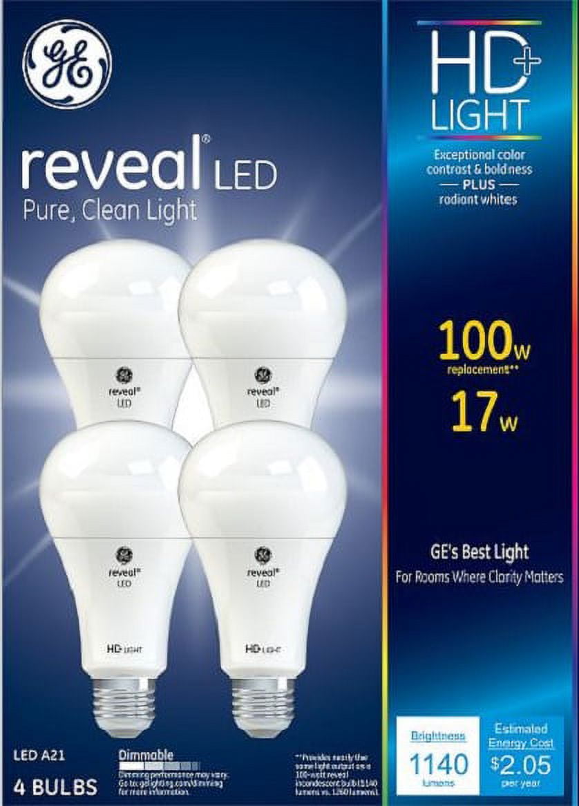 GE LED Light Bulbs, 15 Watt (100 Watt Equivalent), Soft White, Medium