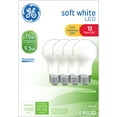 thumbnail image 1 of GE LED Light Bulbs, 75 Watt, Soft White, A19 Bulbs, Medium Base, Frosted Finish, 13yr, 4pk, 1 of 9