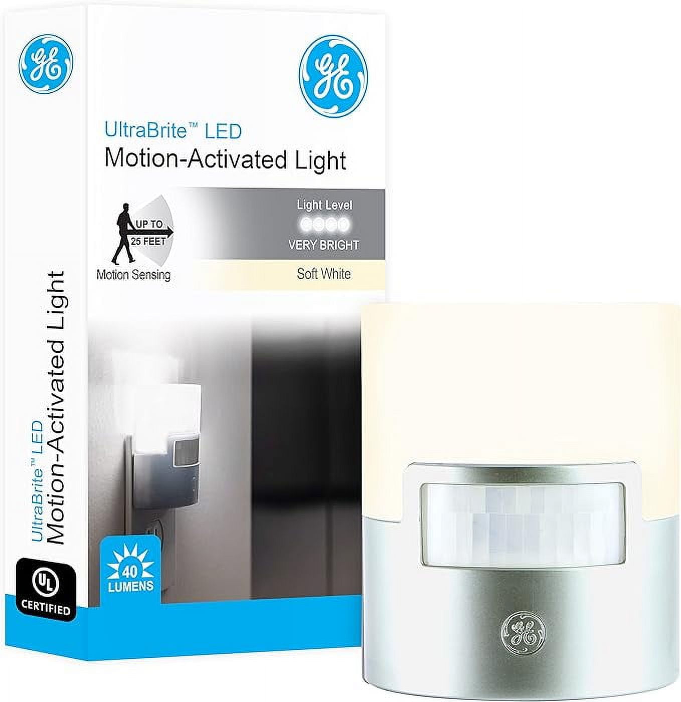 GE LED Motion Sensor Night Light Plug in 40 Lumens Soft White