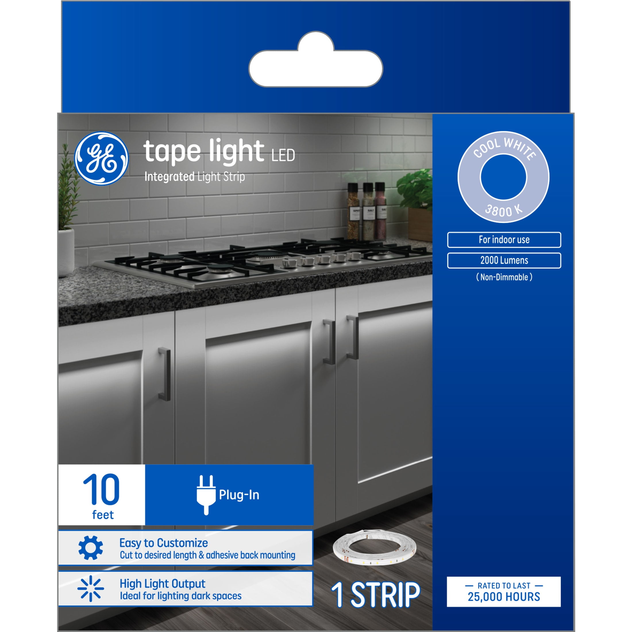 Cool White 10ft LED Tape Light Strip