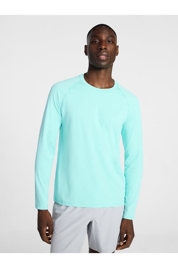 Men's and Big Men's Rash Guard with Long Sleeves, Sizes S-3XL