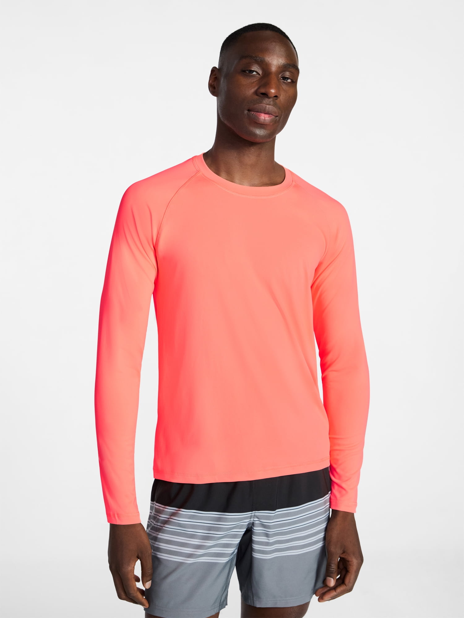 George Men's and Big Men's Rash Guard with Long Sleeves, Sizes S-3XL
