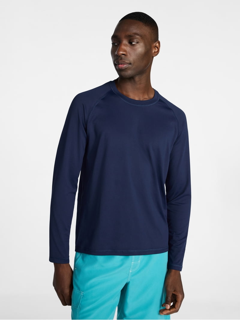 George Men's and Big Men's Rash Guard with Long Sleeves, Sizes S