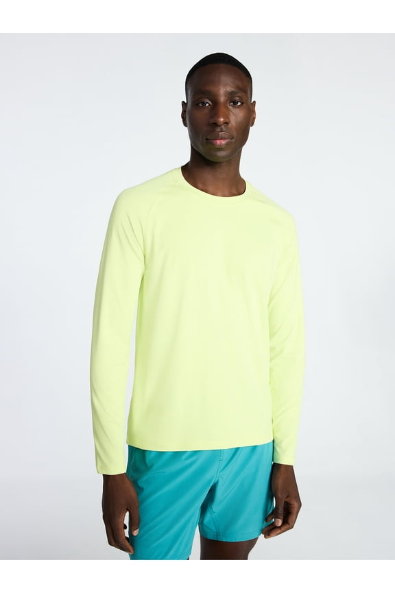 Men's and Big Men's Rash Guard with Long Sleeves, Sizes S-3XL