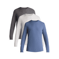 thumbnail image 1 of George Men's and Big Men's Cotton Crewneck Tee with Long Sleeves, 3-Pack, Sizes XS-3XL, 1 of 8