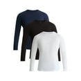 thumbnail image 1 of George Men's and Big Men's Cotton Crewneck Tee with Long Sleeves, 3-Pack, Sizes XS-3XL, 1 of 8