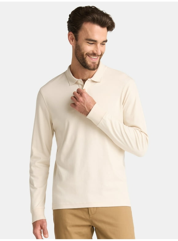 Men’s and Big Men’s Interlock Polo Shirt, Sizes S-3XL