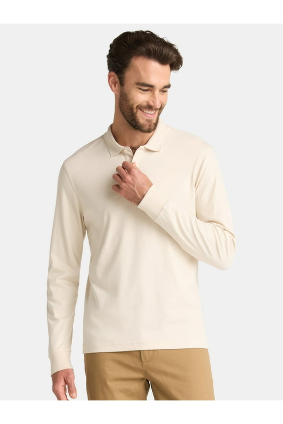 Men’s and Big Men’s Interlock Polo Shirt, Sizes S-3XL