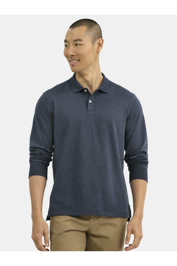 Men’s and Big Men’s Interlock Polo Shirt, Sizes S-3XL