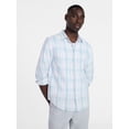 thumbnail image 1 of George Men's and Big Men's Linen Blend Button Up Shirt with Long Sleeves, Sizes S-5XL, 1 of 5