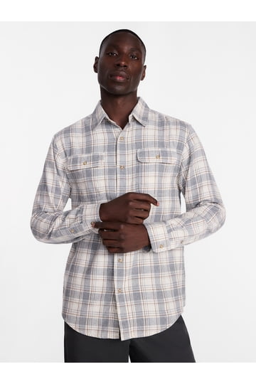grey dress shirt walmart Men's Casual Shirts in Various Fits W252025Check