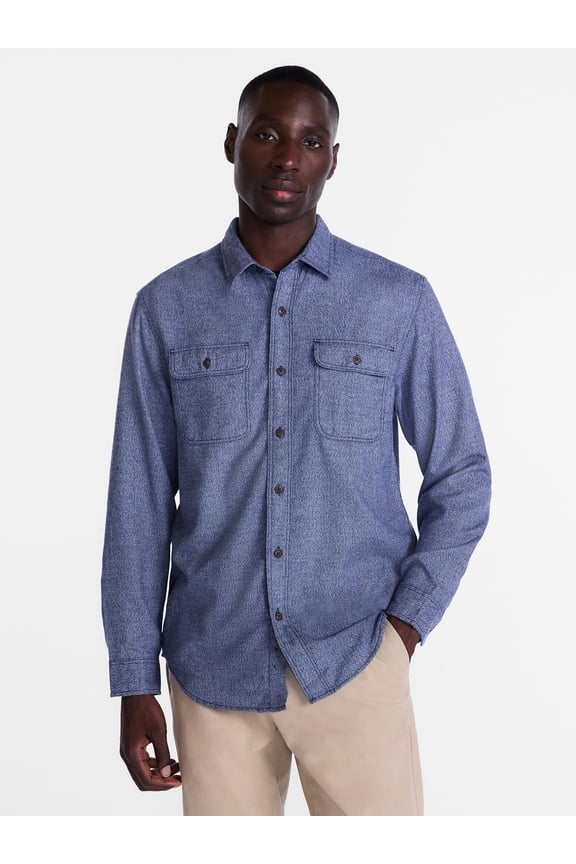 Men's and Big Men's Plaid Flannel Shirt with Long Sleeves, Sizes XS-3XL, 2XB-5XB & Tall XLT-3XLT