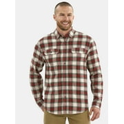 GEORGE Men's and Big Men's Double Pocket Flannel Shirt, Sizes XS-3XLT