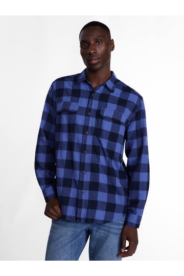 blue dress shirt walmart Mens Casual Button Down Shirts for Everyday Wear S22