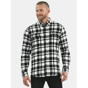 George Men's & Big Men's Relaxed Fit Double Pocket Flannel Shirt, Sizes XS-3XLT